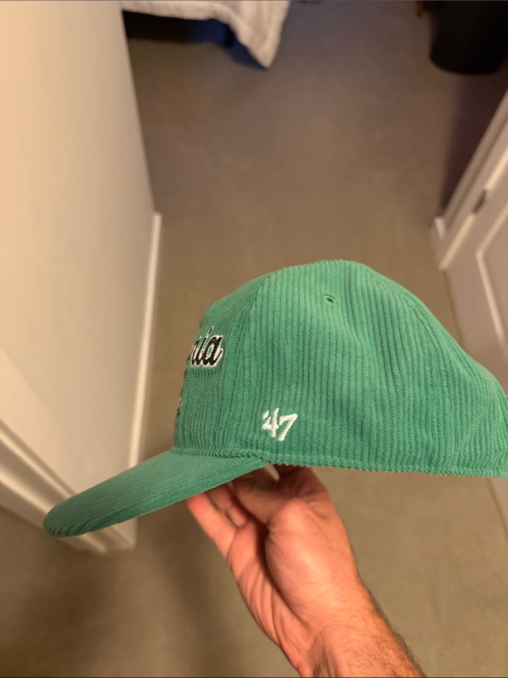 Philadelphia Eagles Green Corduroy Snapback - Picture 4 of 5
